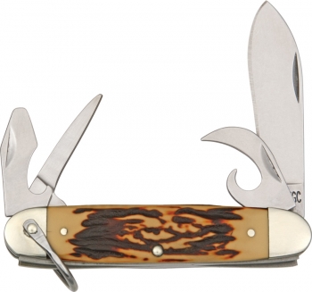 Bear & Son Scout Knife Imitation Stag Delrin Handle BC7445