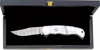 Boker Damascus Lockback Pearl knives 2005DAM
