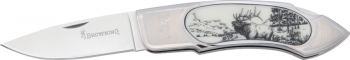 Browning Elk Scrimshaw Lockback knives BR542