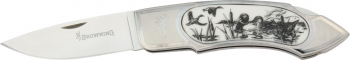 Browning Mallard Scrimshaw Lockback knives BR543
