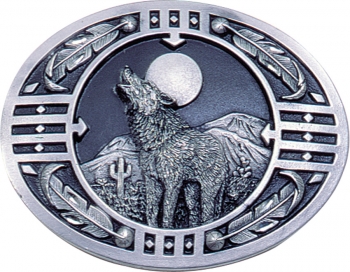 Belt Buckles Belt Buckle Howling Wolf. BS256