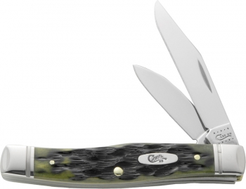 Case Texas Jack CA12455 Olive Green Clip & Pen Blades