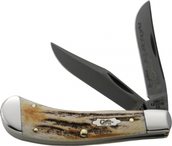 Case Saddlehorn Vintage Stag PDV Anthracite Blades CA17108