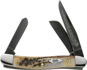 Case Medium Stockman CA17111 Stag Handle PVD Blade