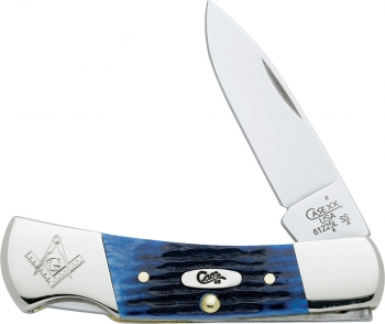 Case Masonic Lockback Deep Blue Handle Gift Tin CA2628