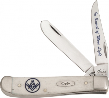 Case Masonic Mini Trapper Natural Bone Gift Tin 5685