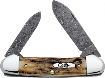 Case Case Raindrop Damascus Canoe. Knives CA6098
