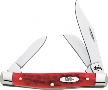 Case Medium Stockman Dark Red Bone Knives CA6981