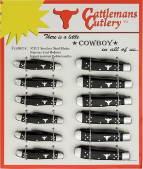 Cattlemens Black Angus Display Board Knives CC0050BDT