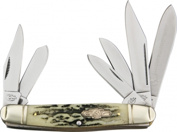 Colt Six Blade Stockman Black Stag Knives CT249A