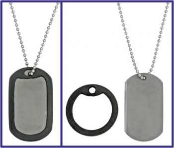 Dog Tag Titanium Knife DT001 Neck Chain 2 x 1 Inch