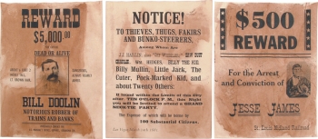 Denix Denix Old West Wanted Posters. replicas 096