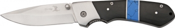 Elk Ridge Linerlock Blue Turquoise Inlay 440 Steel ER098