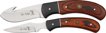 Elk Ridge Guthook Combo Set Pakkawood knives ER250WD