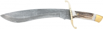 Fox-N-Hound Damascus Bowie Stag knives FH612