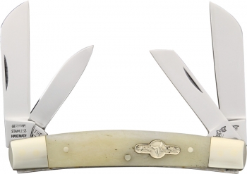 German Bull Bobcat White Smooth Bone knives GB664WSB