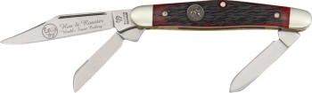 HandR H&R 3 Blade Red Pickbone. Knives HR423RPB