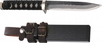 Kanetsune Shinobi Oak Shark Skin Blue Damascus Steel KB209