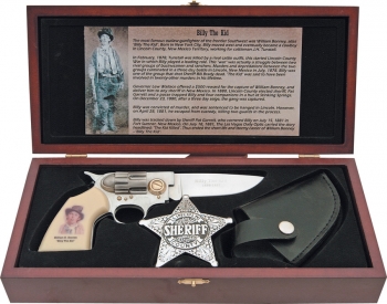 Billy the Kid Folding Gun Knife Sheriffs Badge M2958