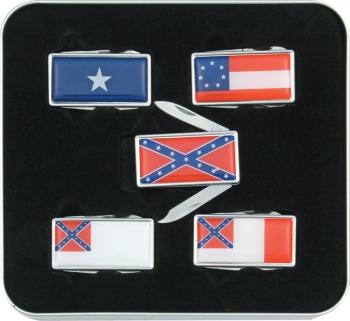 Cheap Misc Confederate Flag Set. Knives M3446
