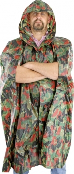 Cheap Camo Wet Weather Poncho Knives M3785