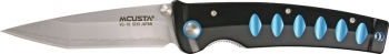 Mcusta Katana Folder Black & Blue Anodized Aluminum MC-0041C