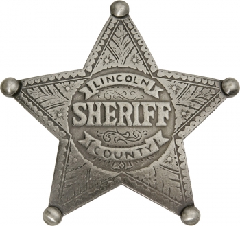 Badges Of The Old West Lincoln County Sheriff Badge MI3006