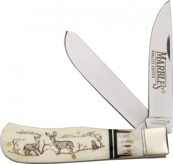 Marbles Scrimshaw Series Jumbo Trapper knives MR260
