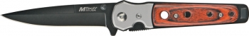 MTech Folder Black 440 Linerlock Blade Pakkawood MT414