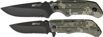 Mtech Fixed Blade-Linerlock Combo knives MT566DC