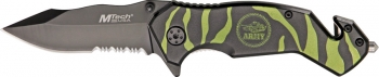 Mtech Military Rescue Linerlock Army knives MT617BGN