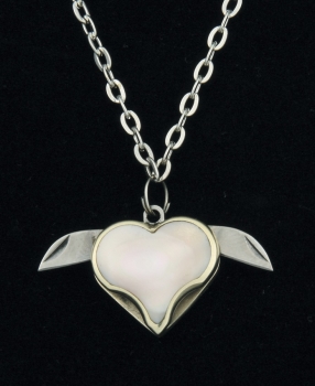 Novelty Cutlery Heart Necklace NV223