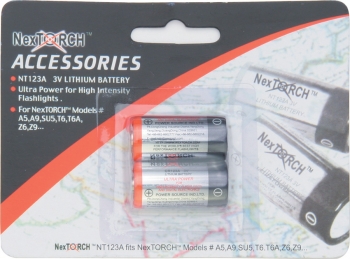 NexTorch NT123A Replacement Batteries flashlights NX093
