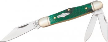 Rough Rider Gunstock Whittler Green- 3 1-2 Knives RR588