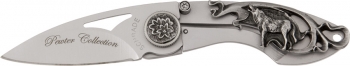 Imperial Schrade Schrade Pewter Folder Wolf. knives SCHWSW