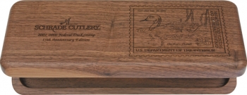 Imperial Schrade Schrade Duck Stamp Walnut Box. knives SDOI
