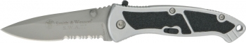 Smith and Wesson Silver SWAT Linerlock A-O Knives SWATMS