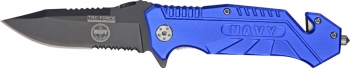 Tac Force Military Rescue Linerlock Navy Knives TF501NY