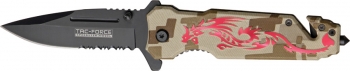 Tac Force Rescue Linerlock A-O Knives TF645RD