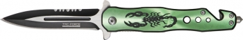 Tac Force Rescue Linerlock A-O Knives TF664GN