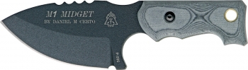 Tops M1 Midget Knife 7 1/4 Overall Black Sheath TPM1MGT01