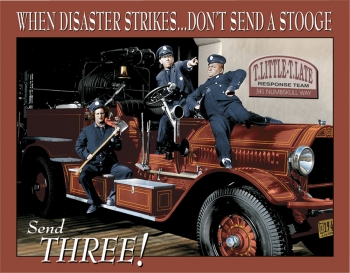 Tin Signs Stooges Fire Dept TSN1081