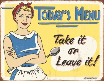 Tin Signs Todays Menu TSN1654