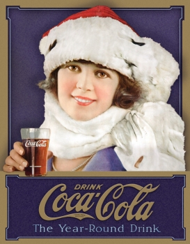 Tin Signs Tin Sign Coke Winter Girl. TSN1690