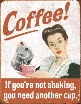 Tin Signs Coffee Shaking TSN1714