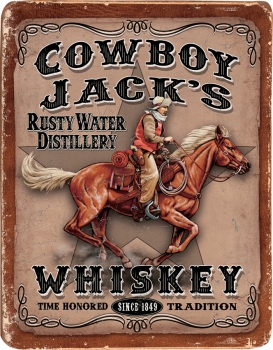 Tin Signs Cowboy Jacks Whiskey TSN1805