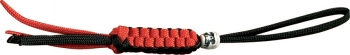 Parachute Cord Lanyard Black and Red PDPLBR