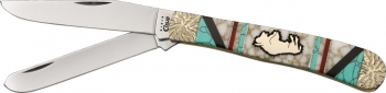 Brian Yellowhorse Custom Case Trapper Knives YH163