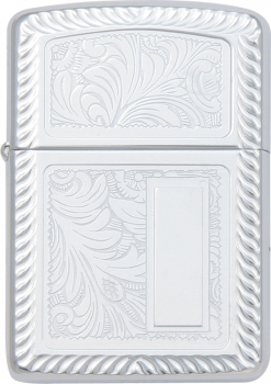 Roped Venetian Chrome Windproof Lighter ZO24201