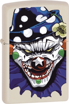 Zippo Evil Clown ZO24468 Lighter Matte Cream Finish